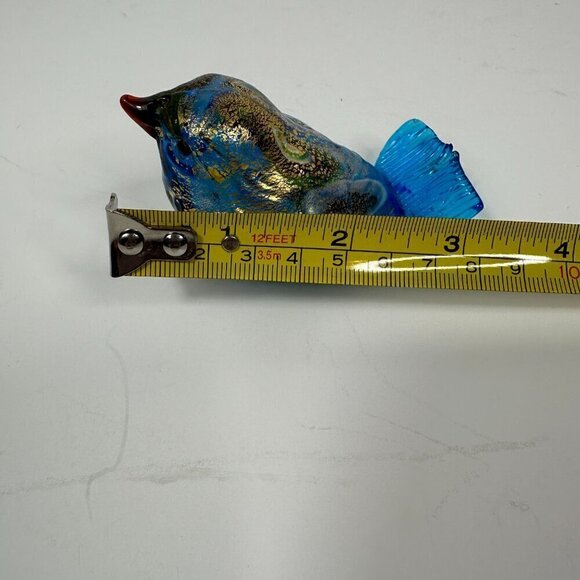 Made in Murano Italy Blown Glass 2 Birds Vintage Multicolor 3.5"x 2.5" - Picture 12 of 13